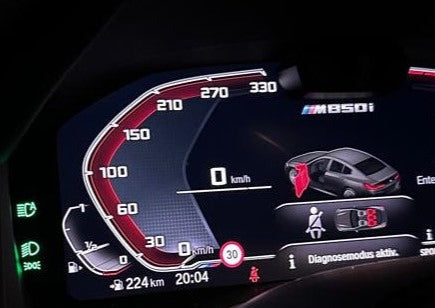 Tachoerweiterung auf 330 km/h für BMW G-Modelle