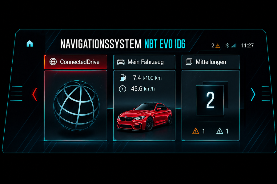 Individuelle Fahrzeuggrafik für BMW Navigationssystem NBT Evo ID6