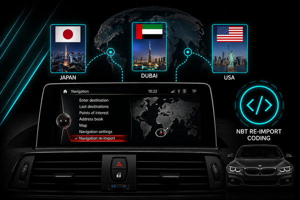 Navigationssystem NBT Re-Import Codierung für BMW (JAPAN / DUBAI / USA)