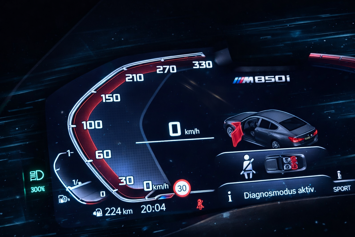 Tachoerweiterung auf 330 km/h für BMW G-Modelle