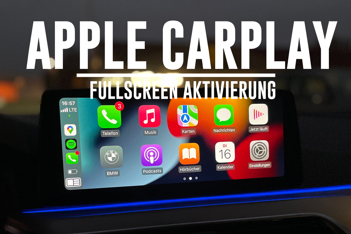 Fullscreen Aktivierung für BMW & Mini Modelle mit bestehender Apple CarPlay Funktion
