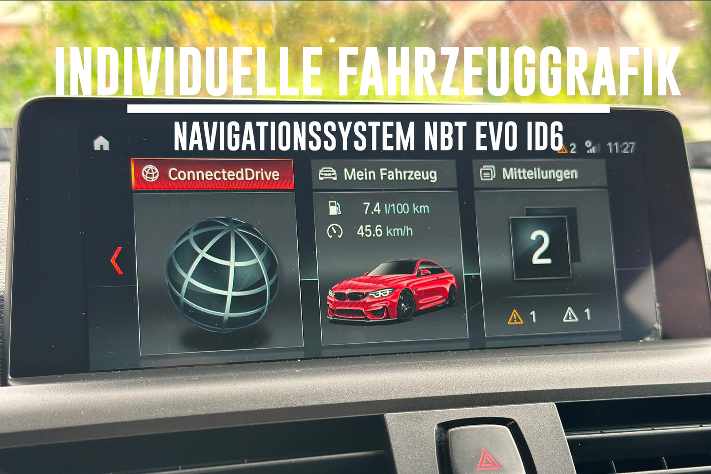 Individuelle Fahrzeuggrafik für BMW Navigationssystem NBT Evo ID6