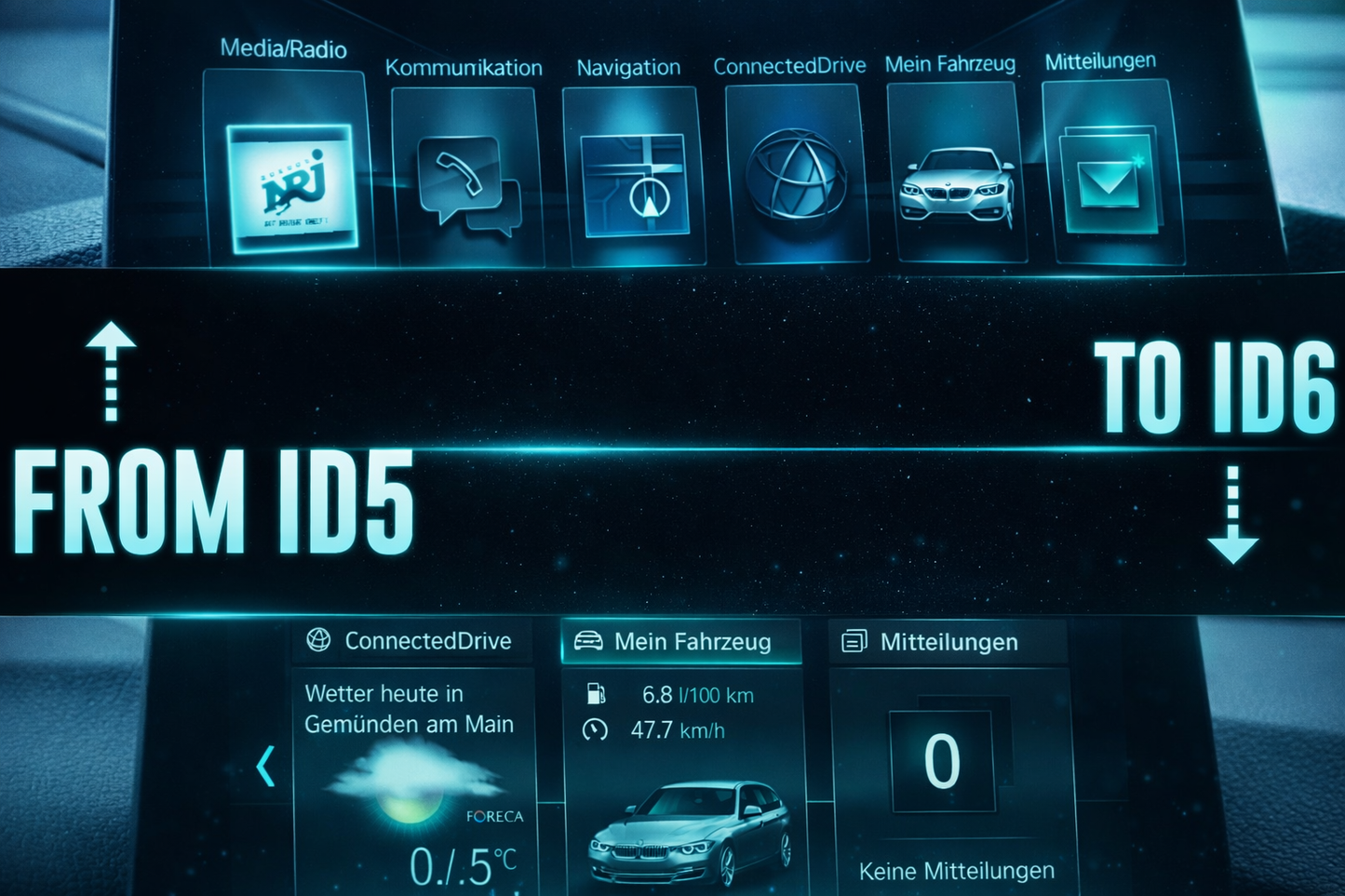 NBT EVO Optik von ID5 auf ID6 für BMW