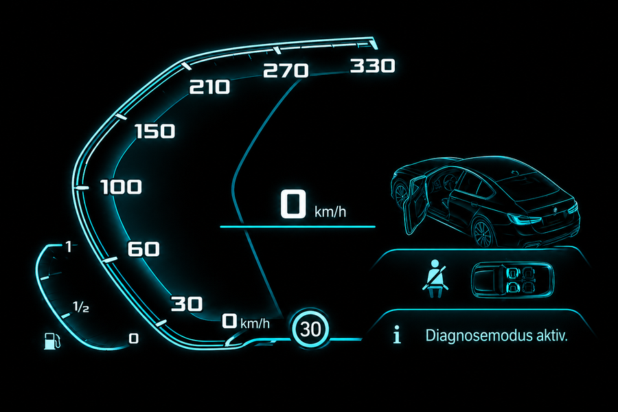 Speedometer / Cluster extension to 330 km/h for BMW G-Series models